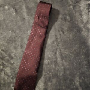 Robert Talbott Maroon Tie with Light Blue Dots